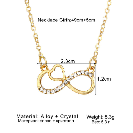 Infinite Symbol Necklace Choker Minimalist Light Luxury