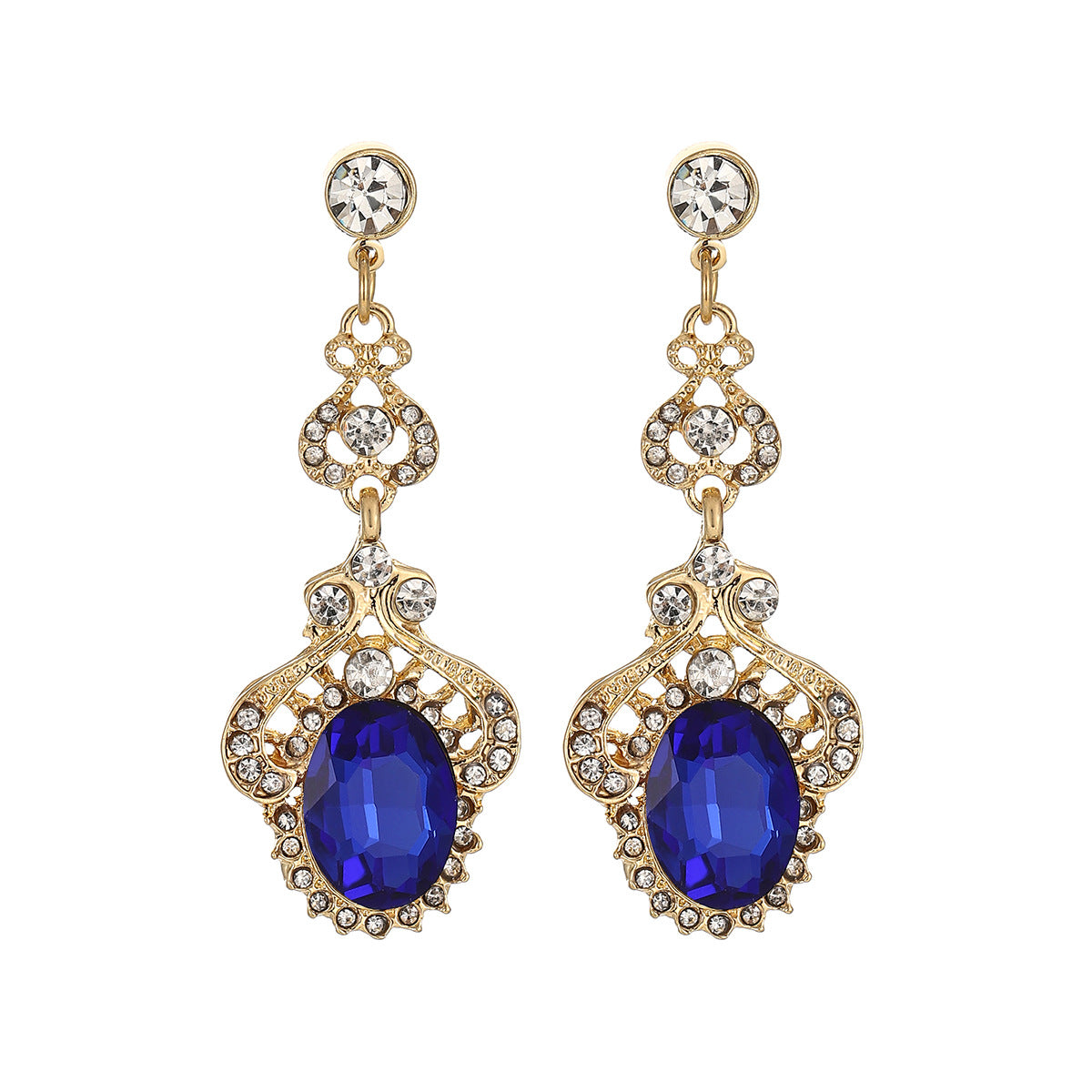 Creative Retro Waterdrop Tassel Long Earrings