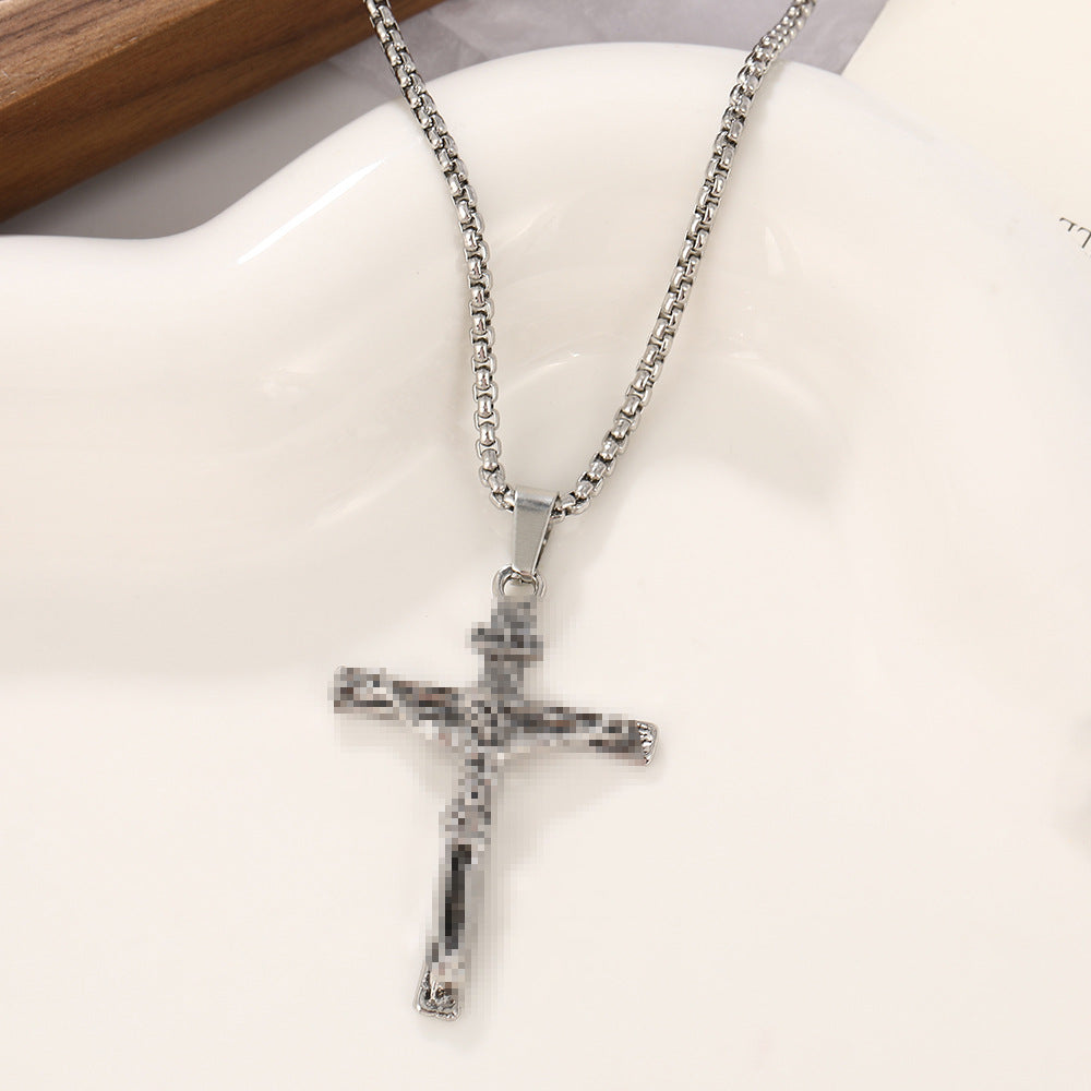 Unisex Cross Necklace Made Of Zinc Alloy