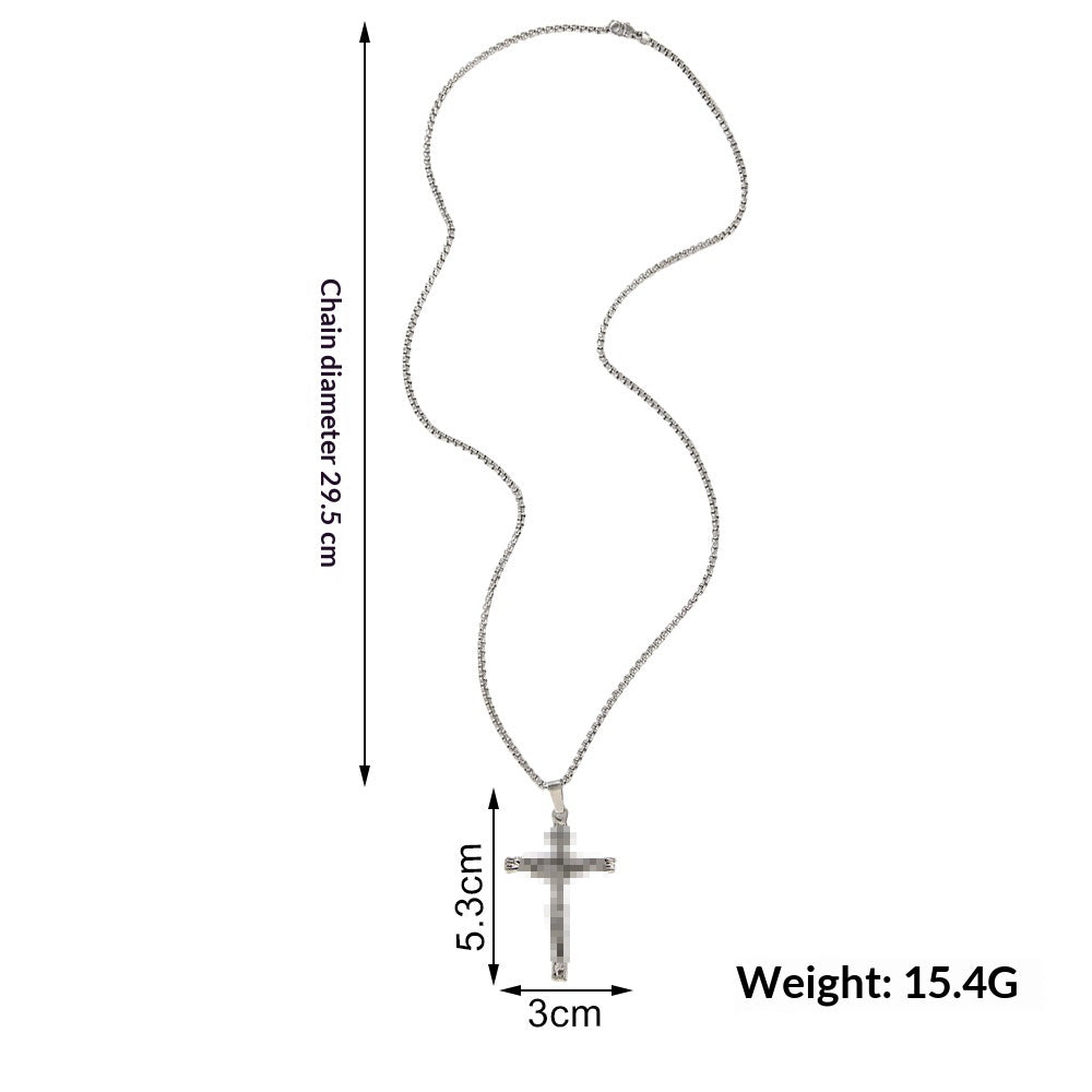 Unisex Cross Necklace Made Of Zinc Alloy