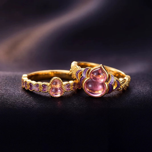 Chinese-style Exquisite Enamel Ice-clear Ring