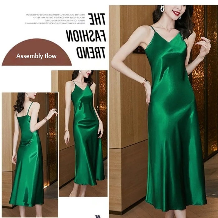 Womens Stylish Sexy Figure-hugging Slip Dress