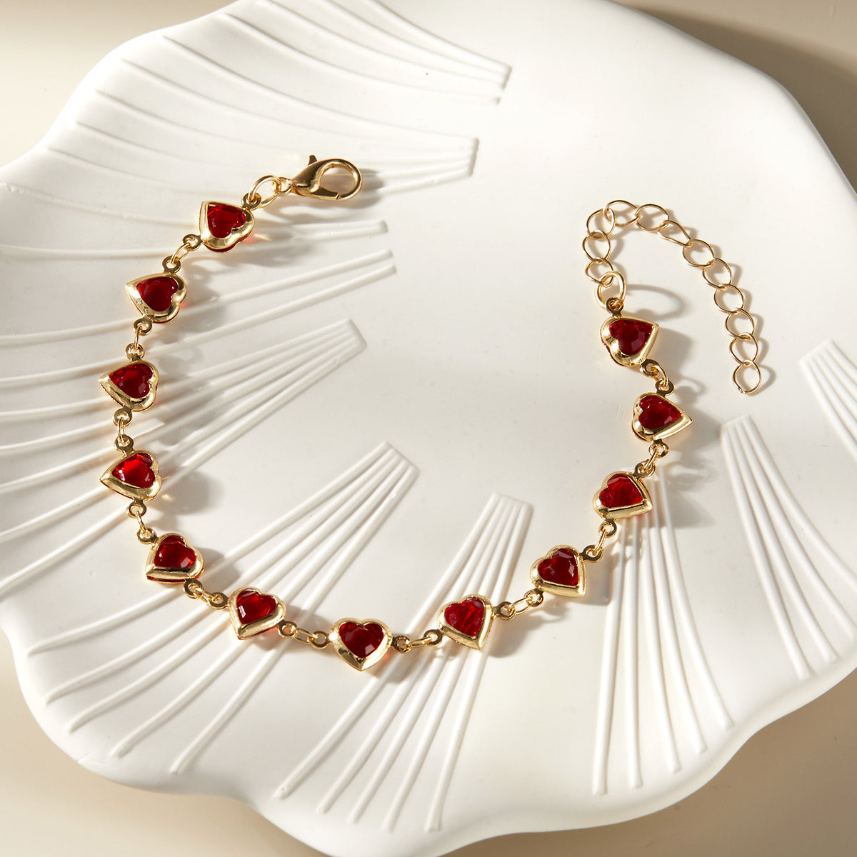 Affectionate Red Diamond Niche Light Luxury All-Match Exquisite